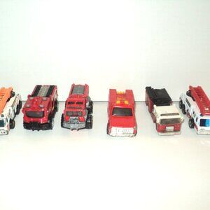 Lot of 6 Fire Engines Vintage, 5 Matchbox & 1 Hot Wheel 1:64 Defects
